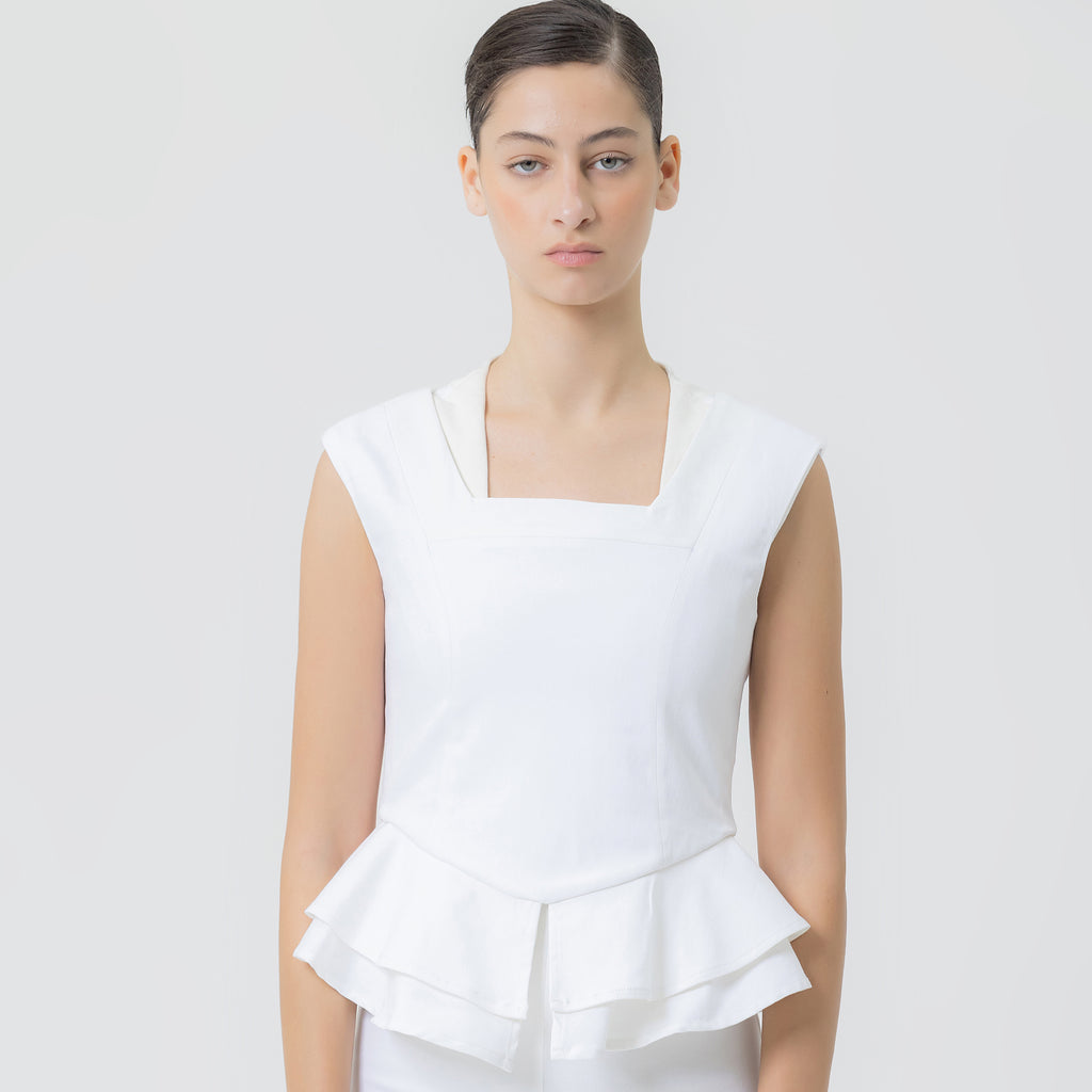 Tia Camila Peplum Blanco image 0