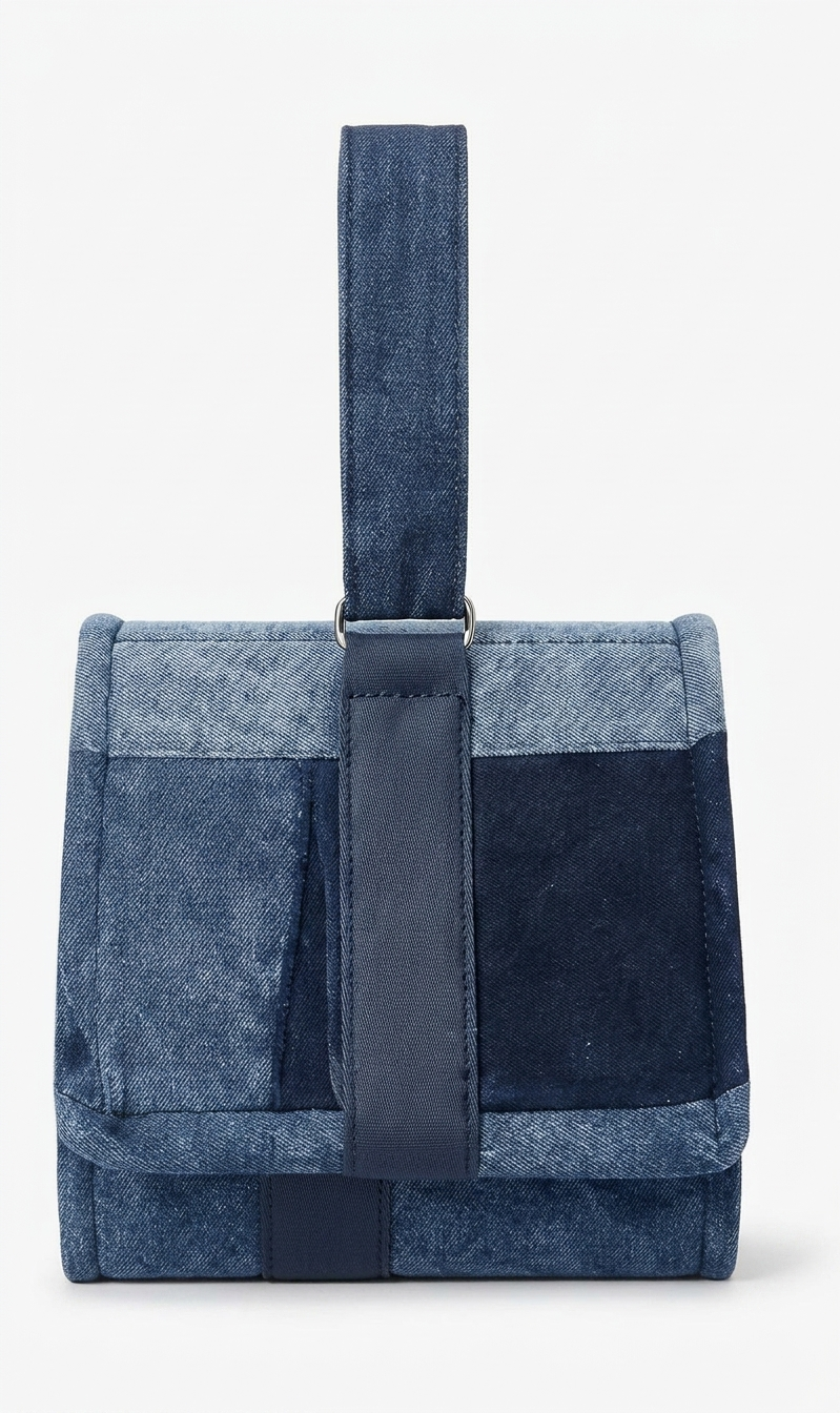 Denim Satchel Bag image 0