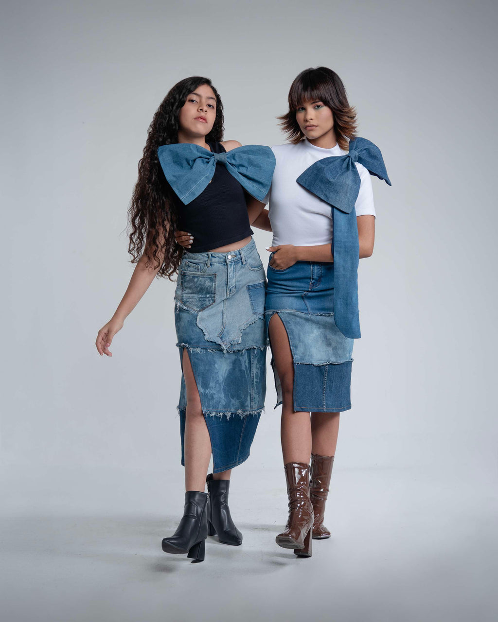 Denim Maxi Skirt image 1