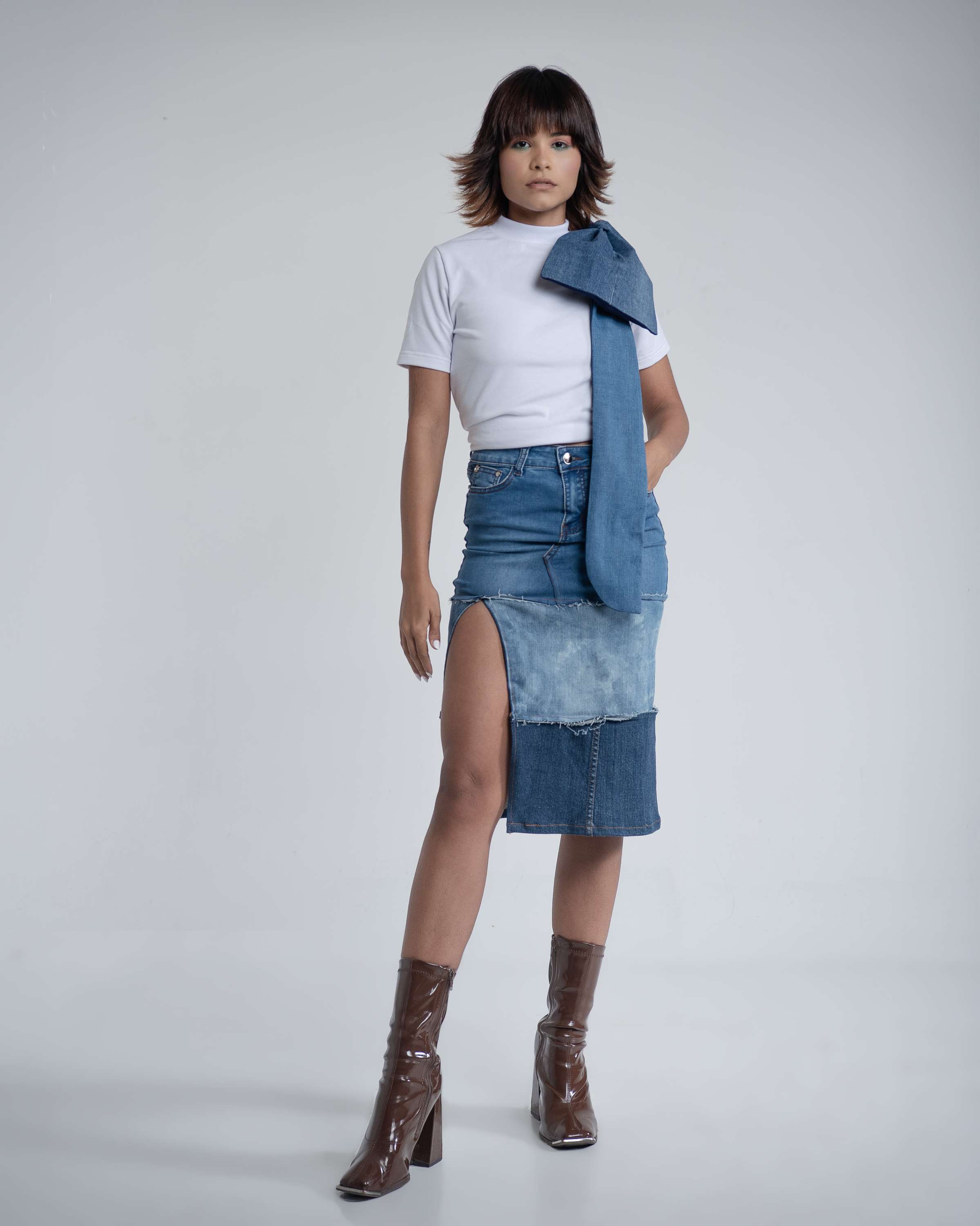 Denim Maxi Skirt image 2